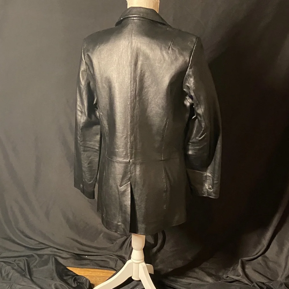 Denim and Co Black Leather Jacket